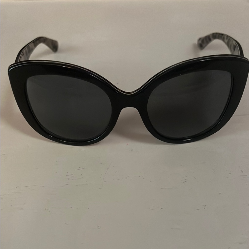 Dolce & Gabbana Black Frames with Leopard Print Accents